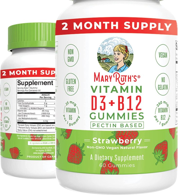 MARZ ROTHS ORGANIC VITAMIN D3  VITAMIN B12 - 60 COUNT