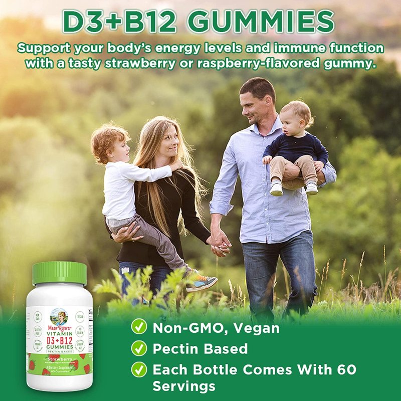 MARZ ROTHS ORGANIC VITAMIN D3  VITAMIN B12 - 60 COUNT