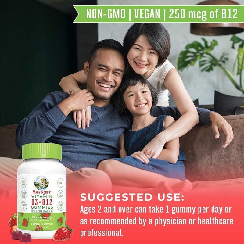 MARZ ROTHS ORGANIC VITAMIN D3  VITAMIN B12 - 60 COUNT