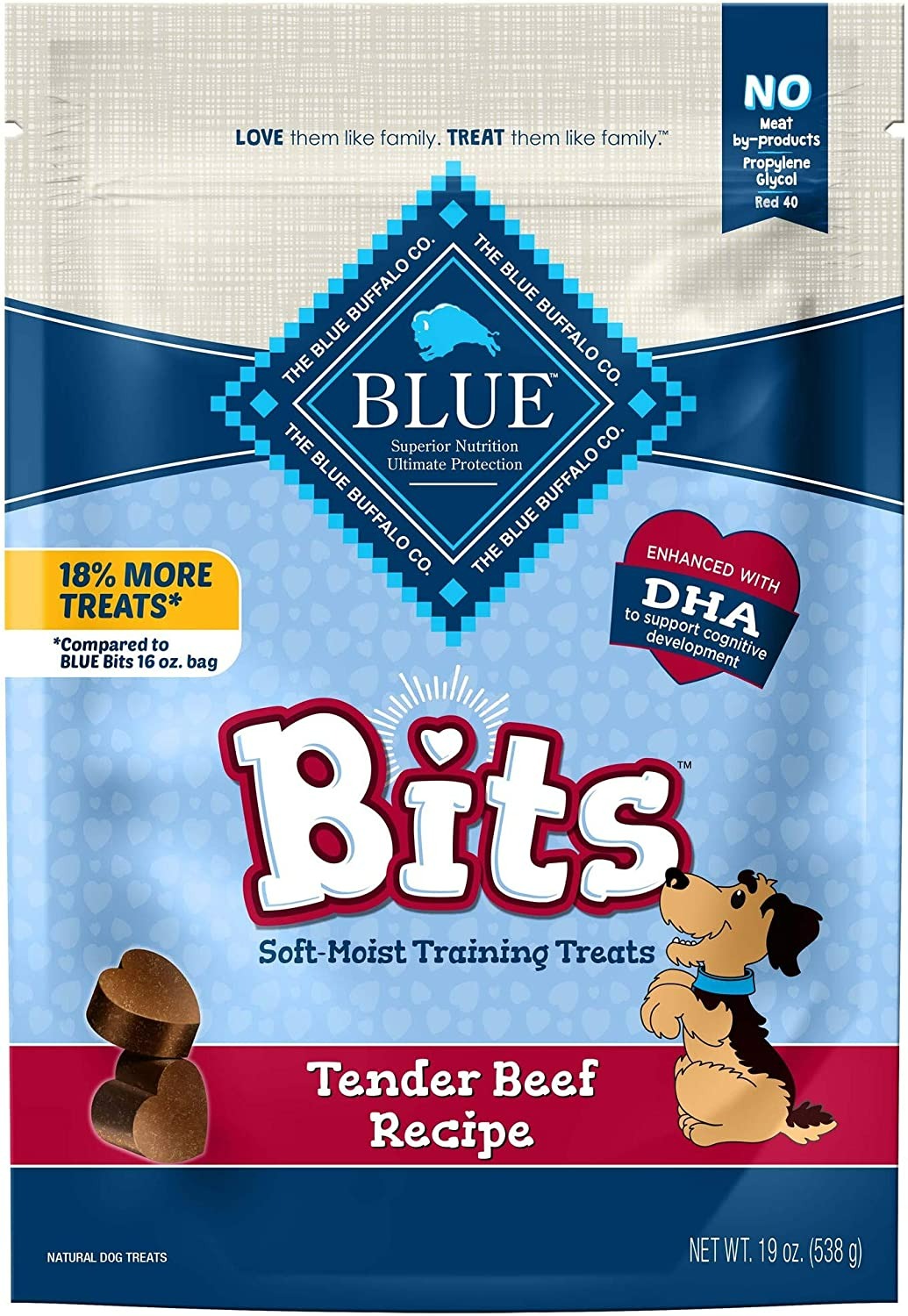 BLUE BUFFALO BLUE BITS NATURAL SOFT-MOIST TRAINING DOG TREATS - 538 G