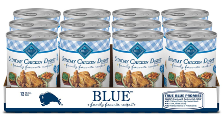 BLUE BUFFALO FAMILY FAVORITES NATURAL ADULT WET DOG FOOD 12 PACK - 354 G