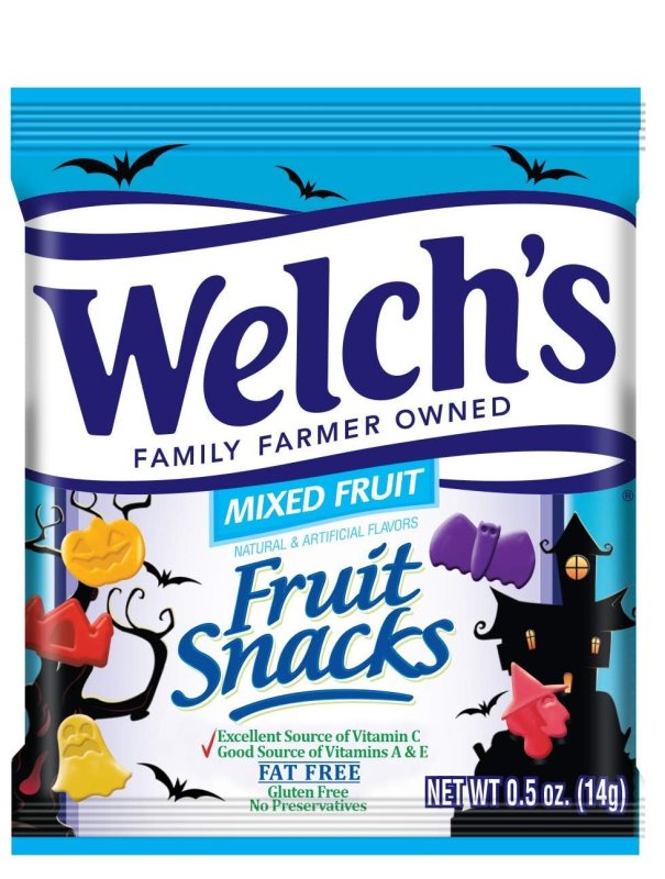 WELCH'S HALLOWEEN FUN SIZE FRUIT SNACKS 0.5 OZ - 85 ADET