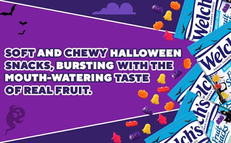 HALLOWEEN WELCH’S MIXED FRUIT SNACKS - SCARY HALLOWEEN CANDY - 96 ADET