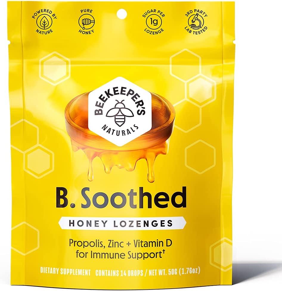 BEEKEEPERS NATURALS B.SOOTHED HONEY COUGH DROPS - 14 CT