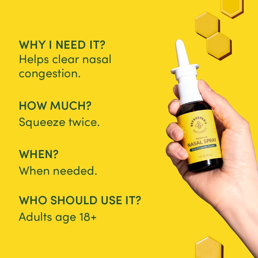 BEEKEEPER'S NATURALS NASAL RINSE SPRAY - 1 FL OZ