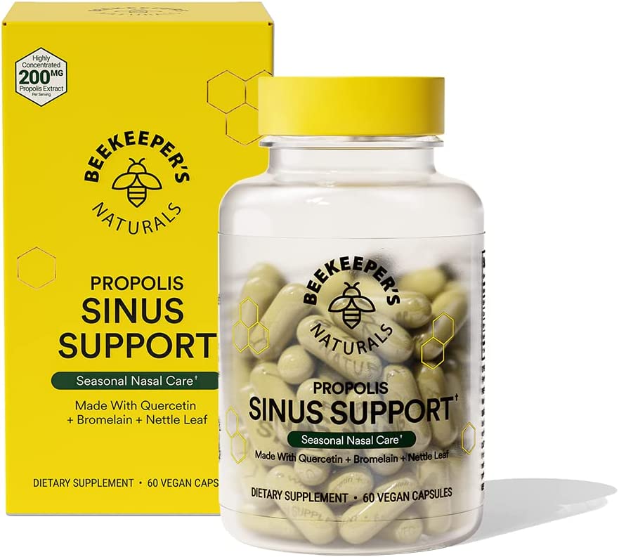 BEEKEEPER'S NATURALS ALL NATURAL SINUS SUPPORT  VEGAN CAPSULE - 60 TABLET