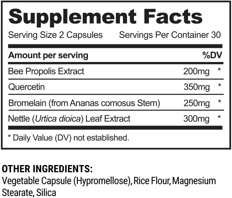 BEEKEEPER'S NATURALS ALL NATURAL SINUS SUPPORT  VEGAN CAPSULE - 60 TABLET