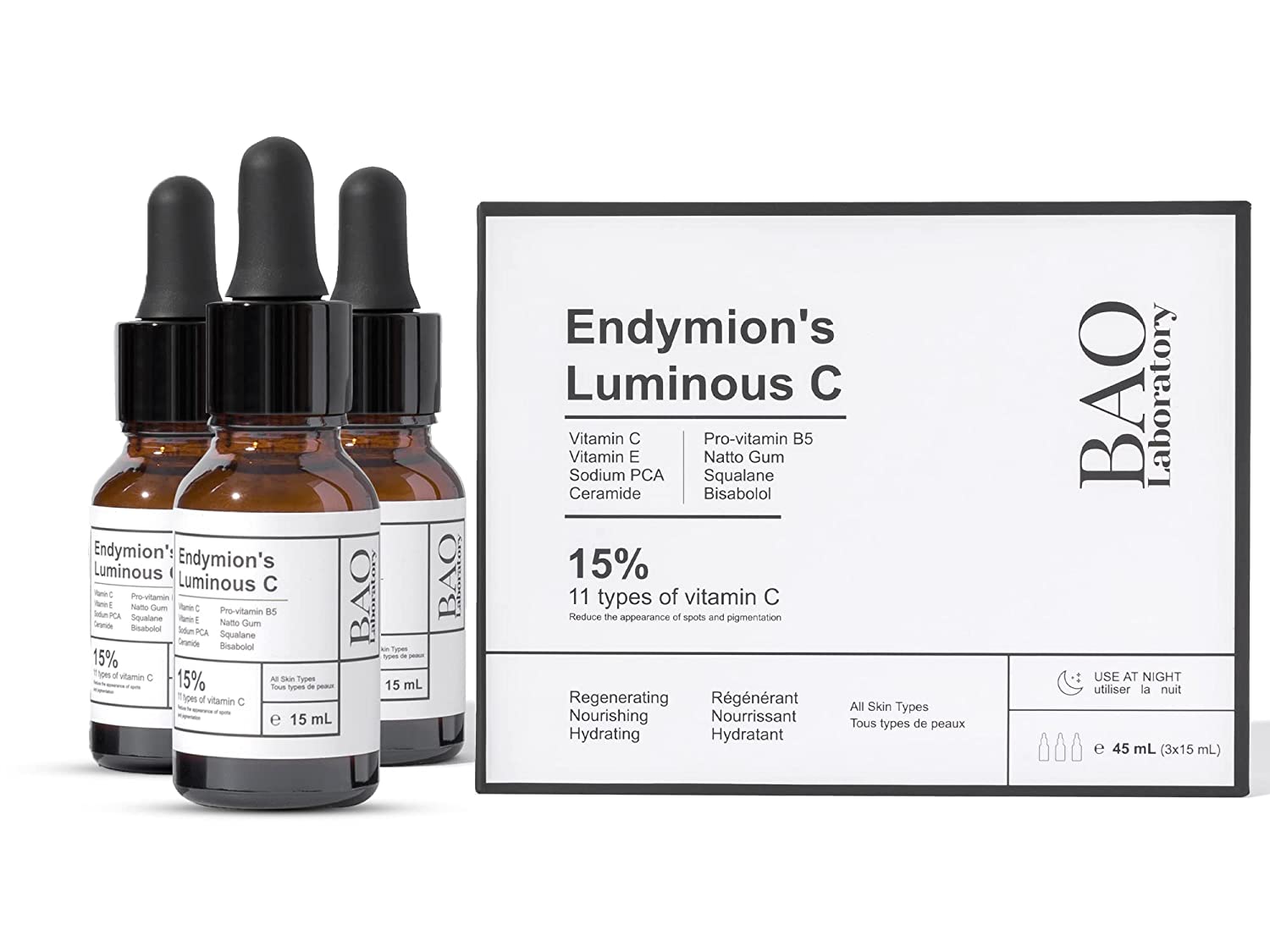 BAO LABORATORY ENDYMION’S LUMINOUS C FACE SERUM - 15 ML - 3'LU SET