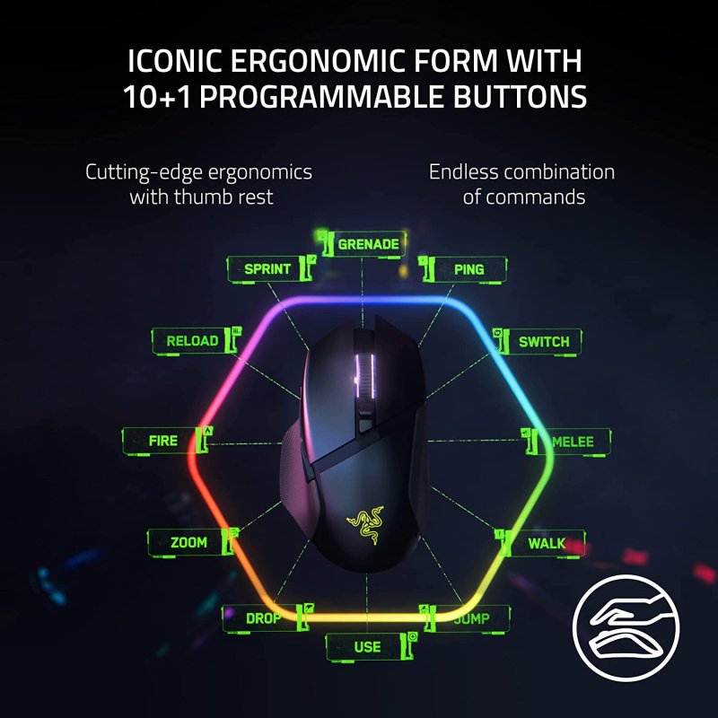 RAZER BASILISK V3 PRO CUSTOMIZABLE WIRELESS GAMING MOUSE