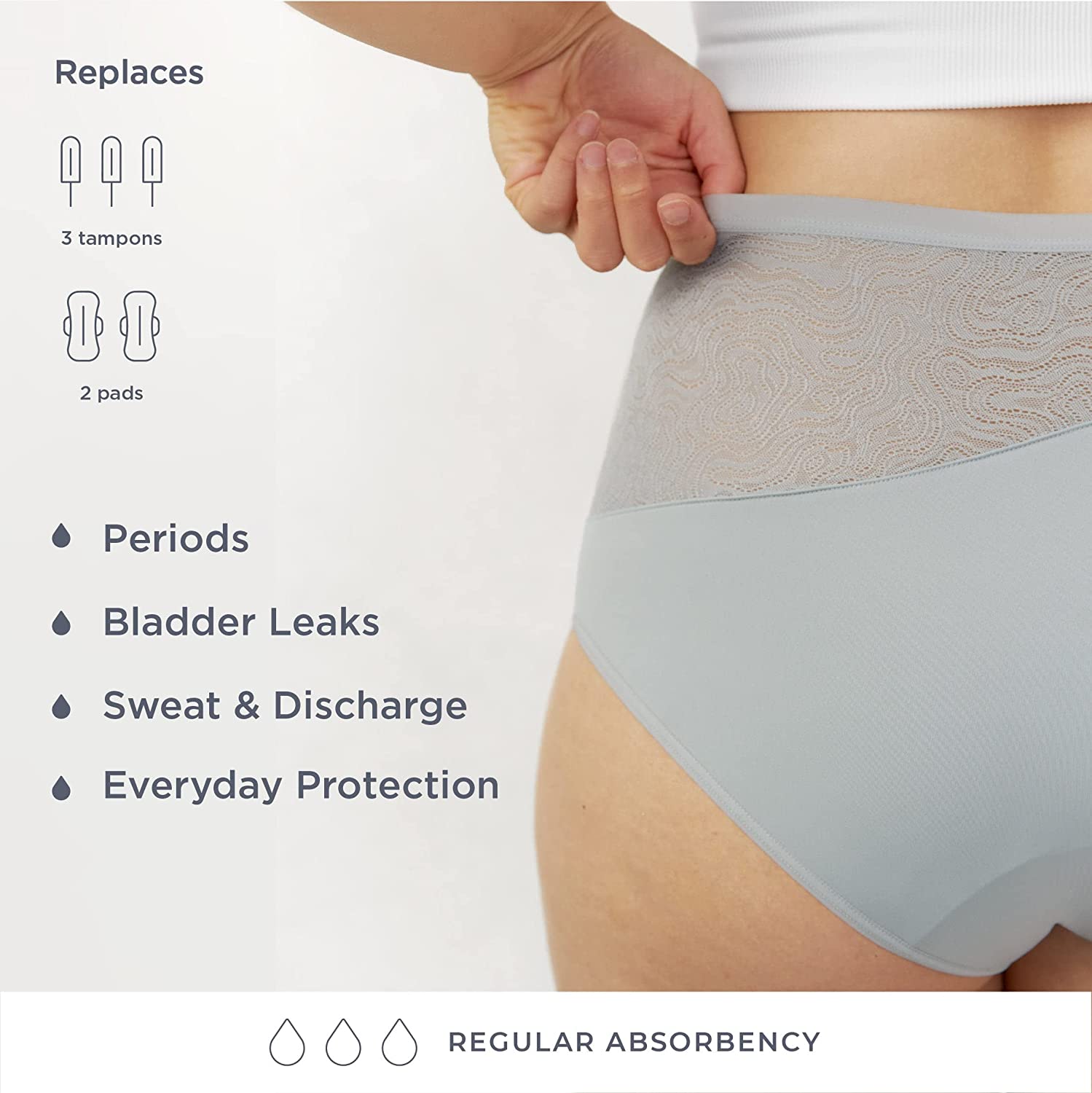 SAALT REUSABLE PERIOD UNDERWEAR - MEDIUM