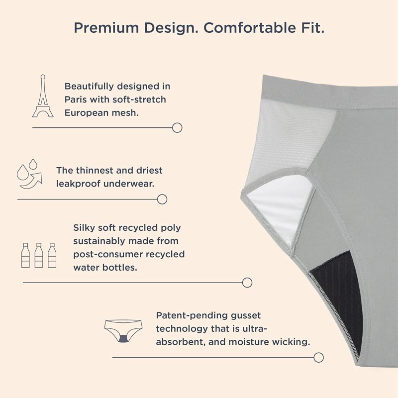 SAALT REUSABLE PERIOD UNDERWEAR FRENCH CUT - MEDIUM