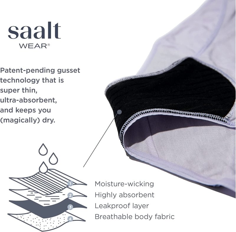 SAALT REUSABLE PERIOD UNDERWEAR COMFORT BRIEF - MEDIUM