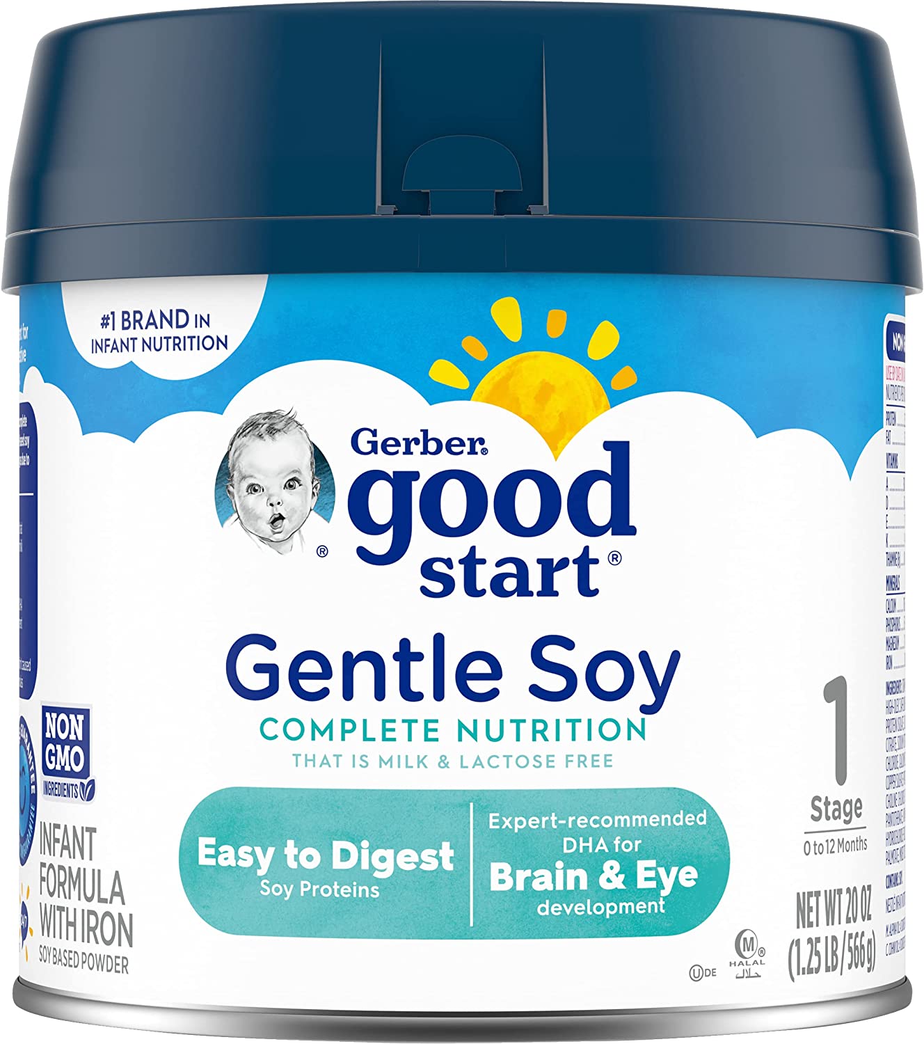 GERBER BABY FORMULA GENTLE SOY POWDER - 20 OZ
