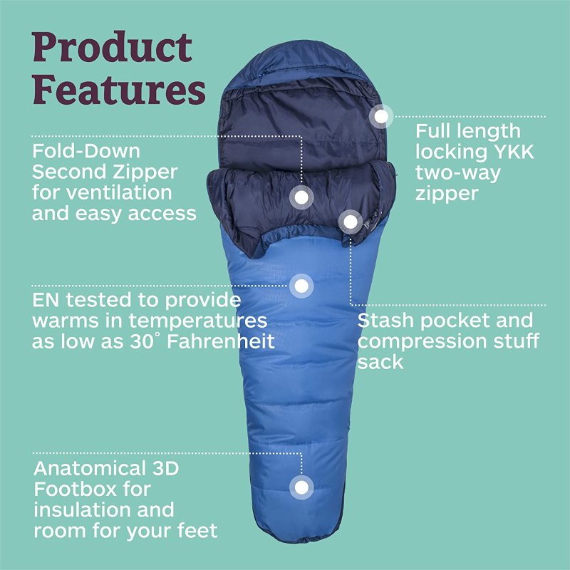 MARMOT SLEEPING BAGS TRESTLES 15 - MAVI