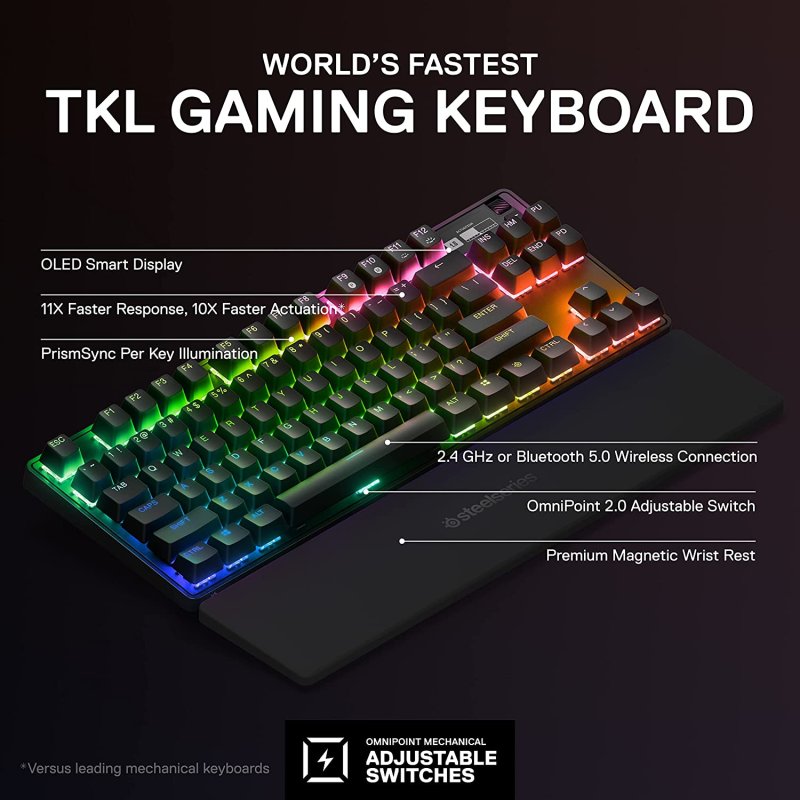 STEELSERIES APEX PRO TKL WIRELESS 2023 EDITION MECHANICAL OYUNCU KLAVYESI