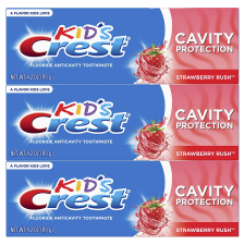 CREST KID'S TOOTHPASTE, STRAWBERRY RUSH - 4.2 OZ - 3'LU PAKET
