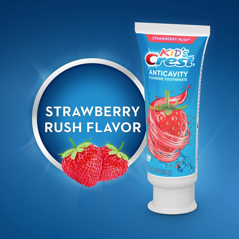 CREST KID'S TOOTHPASTE, STRAWBERRY RUSH - 4.2 OZ - 3'LU PAKET