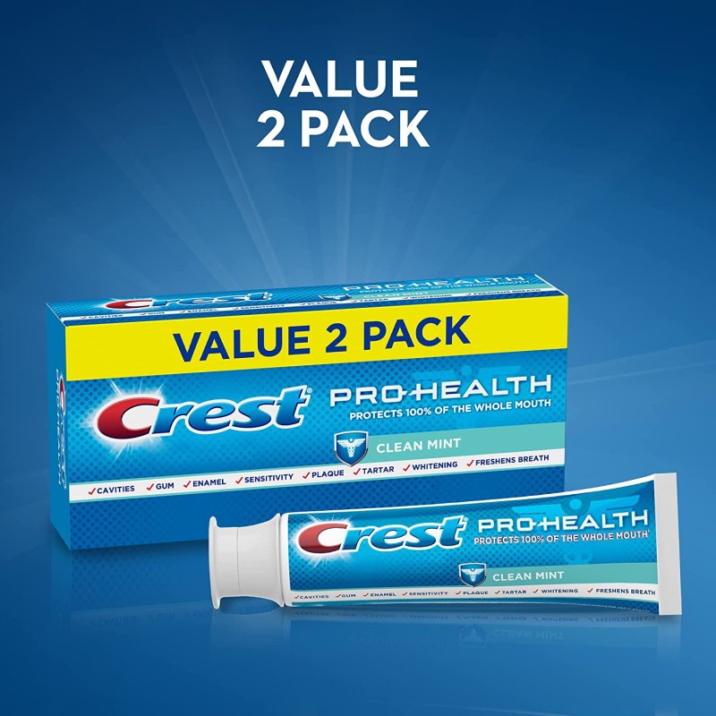 CREST PRO-HEALTH CLEAN MINT TOOTHPASTE - 4.6 OZ -TWIN PACK