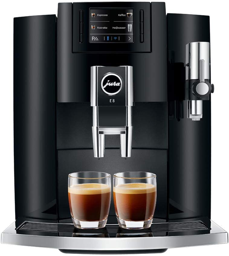 JURA E8 AUTOMATIC COFFEE MACHINE - PIANO BLACK
