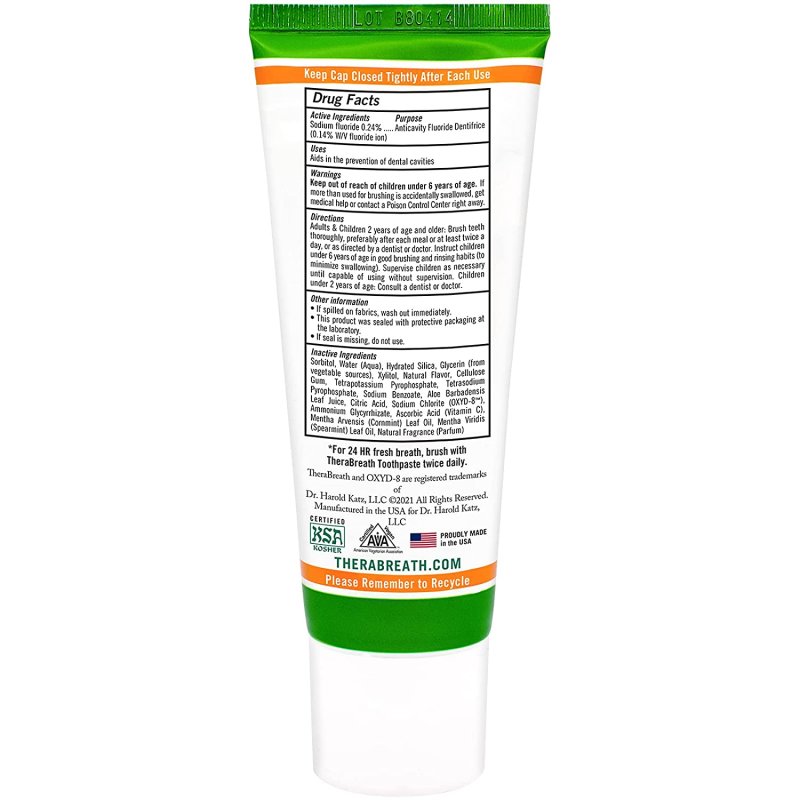 THERABREATH FRESH BREATH 24-HOUR TOOTHPASTE - 4 FL OZ - 2 ADET