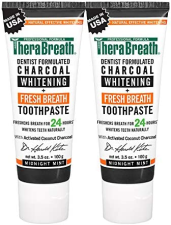 THERABREATH FRESH BREATH CHARCOAL WHITENING TOOTHPASTE - 3.5 FL OZ - 2 ADET