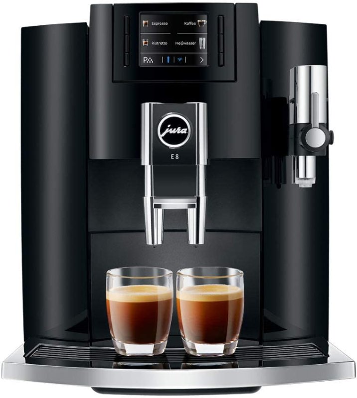 JURA E8 AUTOMATIC COFFEE MACHINE - PIANO BLACK