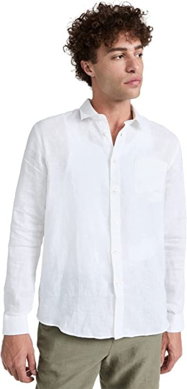 VILEBREQUIN MEN'S SOLID LINEN SHIRT