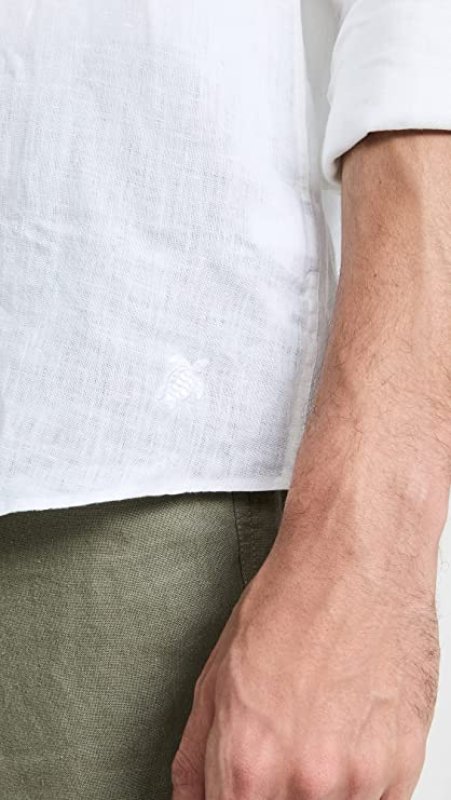 VILEBREQUIN MEN'S SOLID LINEN SHIRT
