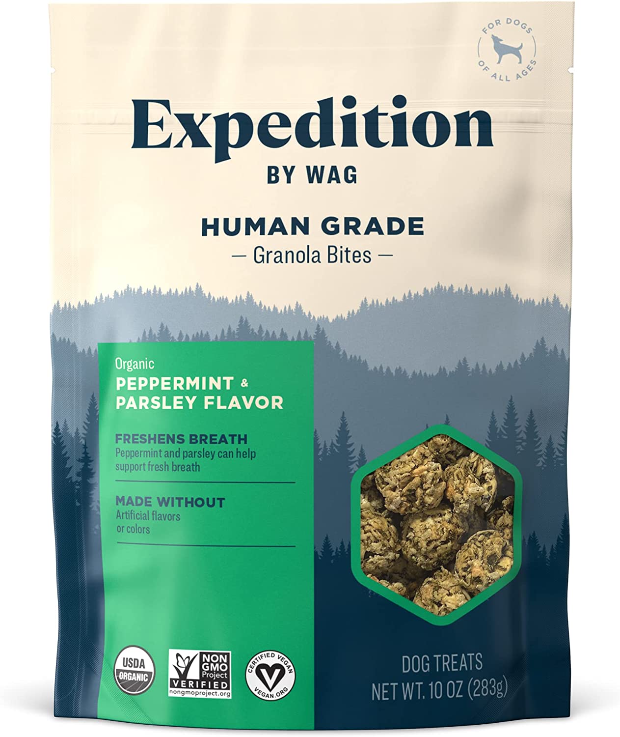 WAG EXPEDITION HUMAN GRADE ORGANIC GRANOLA BITES DOG TREATS - 10 OZ