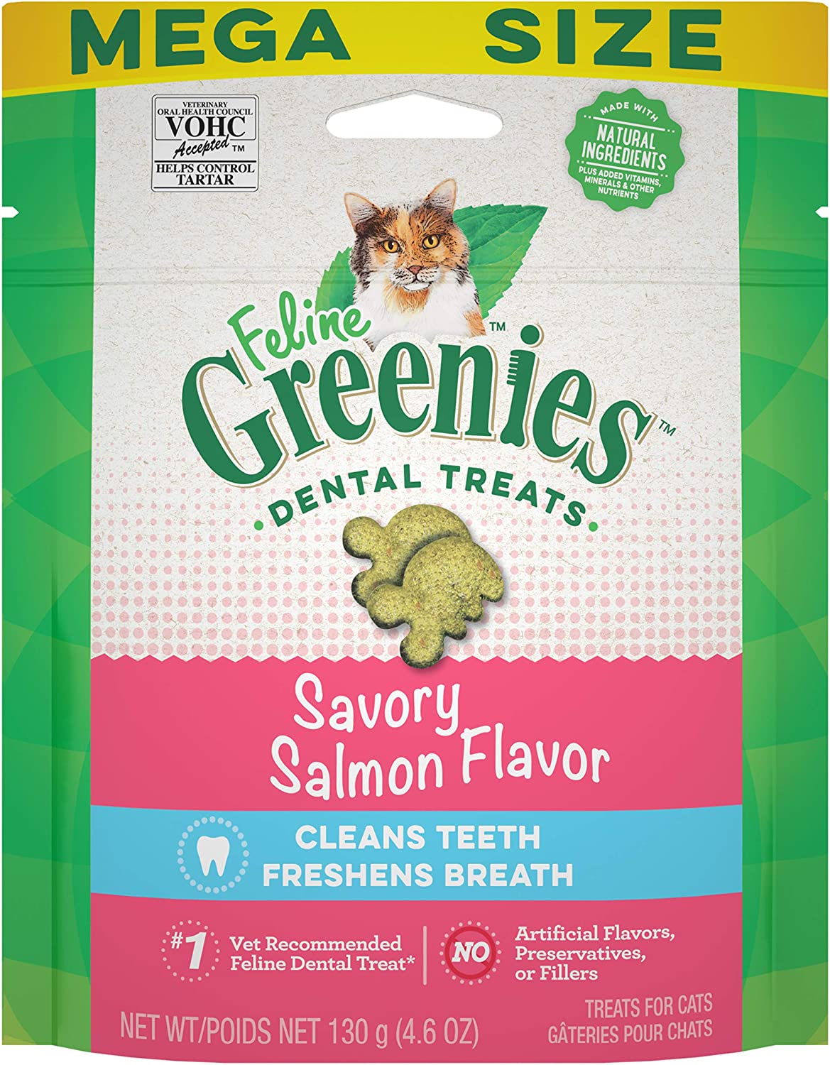 GREENIES FELINE NATURAL DENTAL CARE CAT TREATS - 4.6 OZ