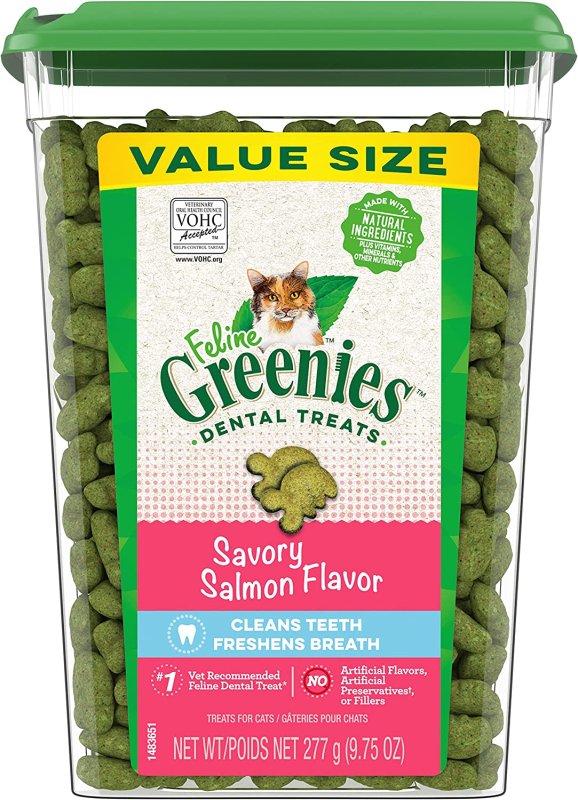 GREENIES FELINE NATURAL DENTAL CARE CAT TREATS - 9.75 OZ
