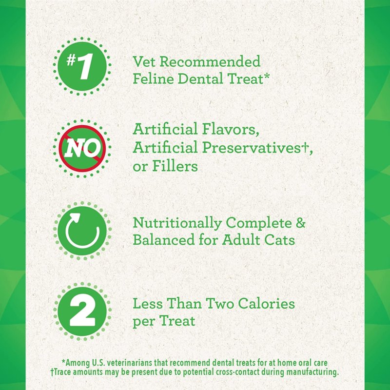 GREENIES FELINE NATURAL DENTAL CARE CAT TREATS - 9.75 OZ