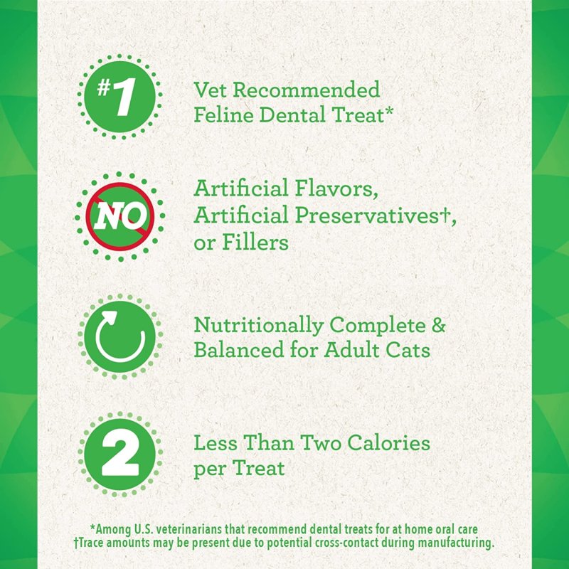 GREENIES FELINE NATURAL DENTAL CARE CAT TREATS - TUNA - 9.75  OZ