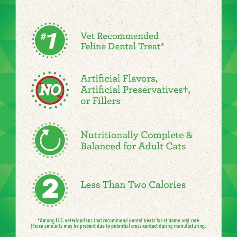 GREENIES FELINE NATURAL DENTAL CARE CAT TREATS - 4.6 OZ