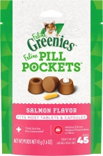 GREENIES FELINE PILL POCKETS NATURAL CAT TREATS - 1.6 OZ