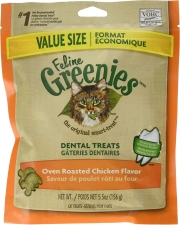 GREENIES FELINE NATURAL DENTAL CARE CAT TREATS - 5.5 OZ