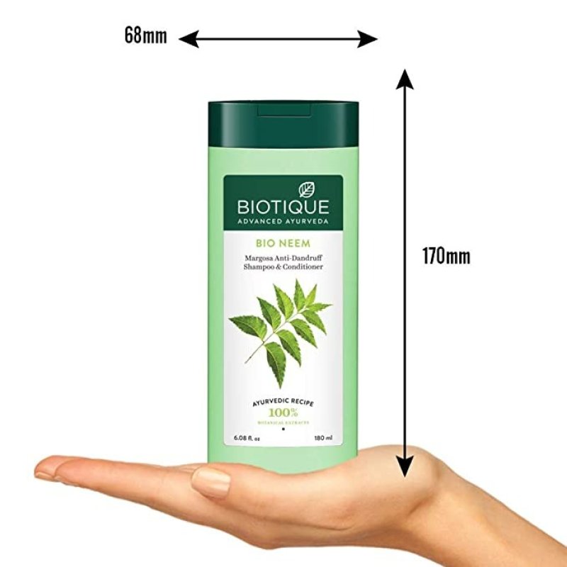 BIOTIQUE BIO NEEM MARGOSA ANTI DANDRUFF SHAMPOO AND CONDITIONER - 180 ML