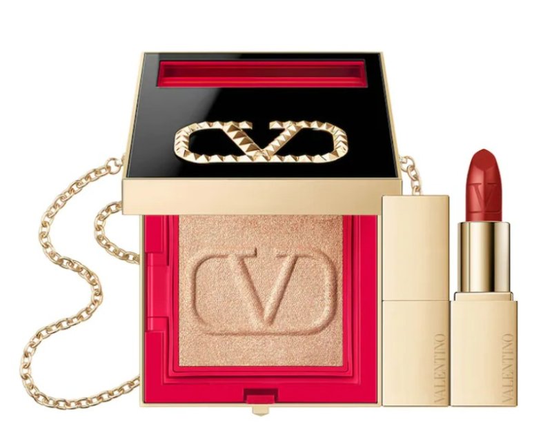 VALENTINO GO-CLUTCH HIGHLIGHTER AND MINI LIPSTICK - LIMITED EDITION