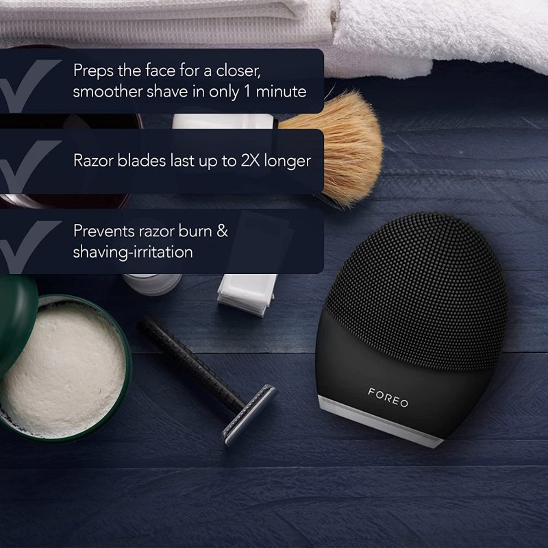 FOREO LUNA 3 MEN SILICONE FACIAL CLEANSING & FIRMING MASSAGE BRUSH