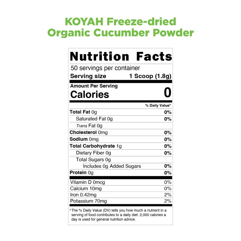 KOYAH - ORGANIC CUCUMBER POWDER