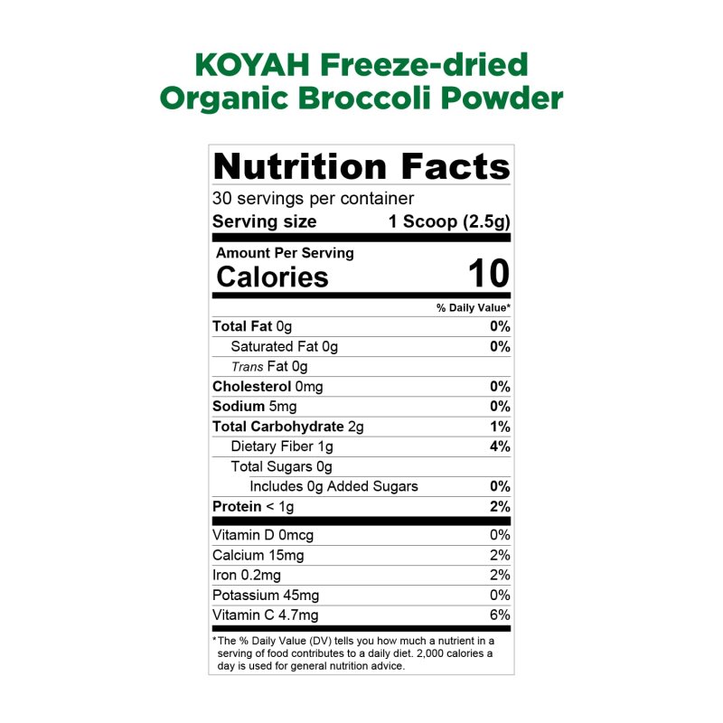 KOYAH - ORGANIC BROCCOLI POWDER