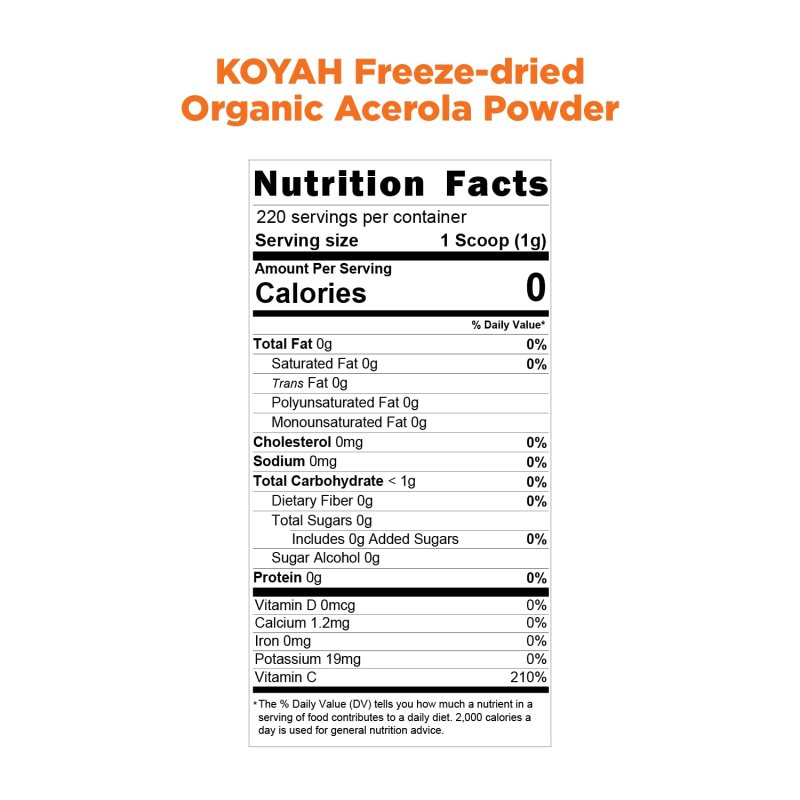 KOYAH - ORGANIC ACEROLA CHERRY POWDER