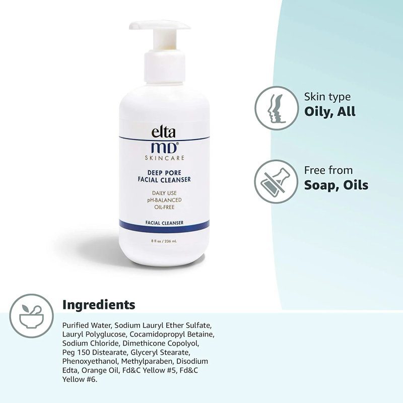 ELTAMD DEEP PORE FACIAL CLEANSER - 8 OZ