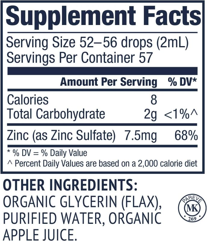 VIMERGY USDA ORGANIC LIQUID ZINC - 115 ML