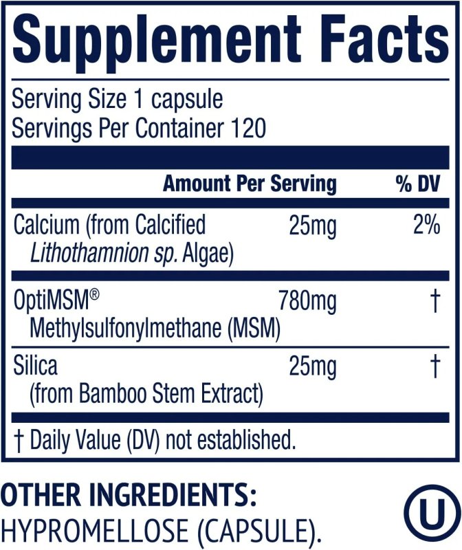 VIMERGY MSM WITH SILICA + CALCIUM CAPSULES