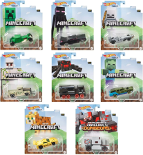 HOT WHEELS 2021 1:64 GAMING CHARACTERS CARS MINECRAFT COMPLETE SET OF 8