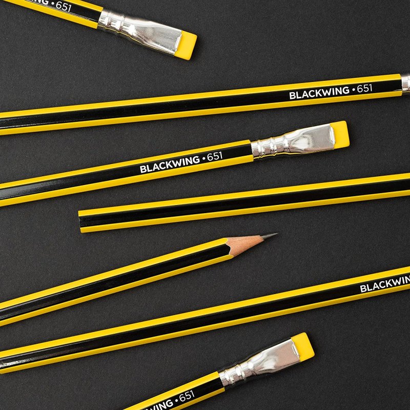 BLACKWING PENCIL HB 1 DOZEN BLACK WINGS 651 - SIYAH & SARI