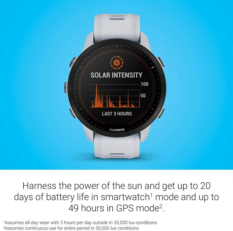 GARMIN FORERUNNER 955 SOLAR GPS RUNNING SMARTWATCH
