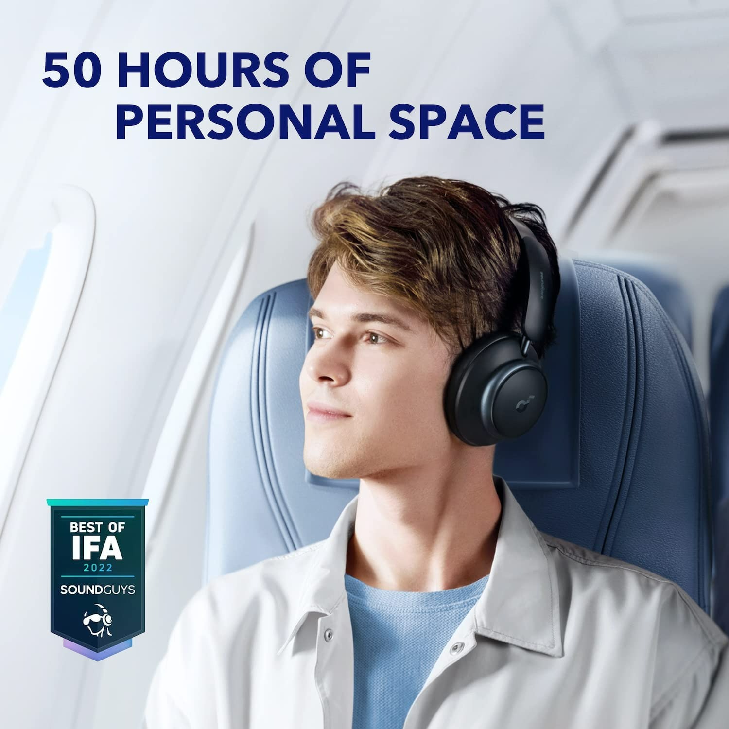 SOUNDCORE BY ANKER SPACE Q45 ADAPTIVE ACTIVE NOISE CANCELLING HEADPHONES -  MAVI
