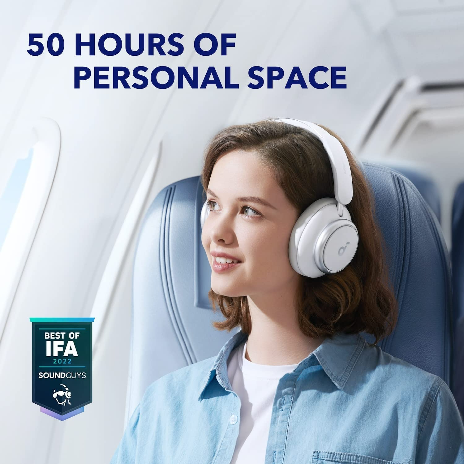 SOUNDCORE BY ANKER SPACE Q45 ADAPTIVE ACTIVE NOISE CANCELLING HEADPHONES -  BEYAZ